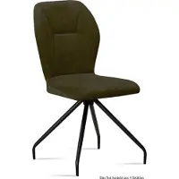 58 aufm Kessel Esszimmerstuhl (4er-Set) Dinnie 51x92x60 Schwarz/Khaki