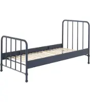 58 aufm Kessel Metallbett Kay 97x206x110 Einzelbett Metall Blau matt