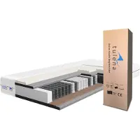 TULENA NOX Taschenfederkern Matratze 140 x 200 cm mit Memoryschaum Comfort, H3 / H4