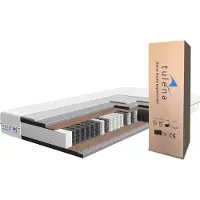 TULENA NOX Matratze 90 x 190 cm mit Taschenfederkern, Federkernmatratze hart - Bezug waschbar - Basic , H4 / H5