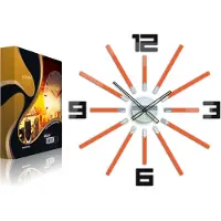 ModernClock , wanduhr 65cm, wanduhr, wanduhr modern, Silent Wanduhr, Briliant orange