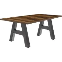 58 aufm Kessel Esstisch ausziehbar Elia 3 160 x 90 x 75 Esszimmertisch Graphit/Plankeneiche 13271-160