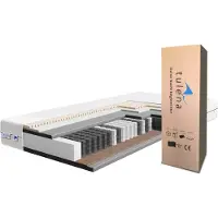 TULENA NOX Taschenfederkern Matratze 80 x 190 cm, Comfort Plus mit Latex und Memoryschaum - Bezug waschbar - H3 / H4