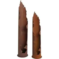 ESTEXO Dekosäule Rostsäule Gartendeko 120 + 150 cm Set Edelrost Säule Pflanzsäule Rost