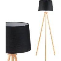 LUMILED Stehlampe Dreibein, Moderne Tripod Stehlampe, Stehlampe Wohnzimmer mit Lampenschirm, Leseleuchte Bodenlampe für Wohnzimmer, Schlafzimmer, Büro