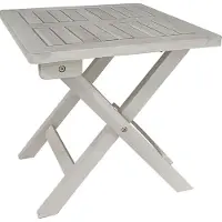 ESTEXO Beistelltisch Holztisch Tisch 40x40 cm Gartentisch Klapptisch Weiß lasiert Holz