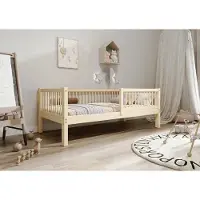 TIMBEE Alfi Kinderbett Einzelbett Kiefernholz 100x200cm Bett Holz Unlackiert