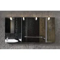 MySpiegel.de Beleuchteter LED Badspiegel Leuchtspiegel Mit Polierter Kante Nach Maß Casata mit 4 Lampen - 130 x 70 cm