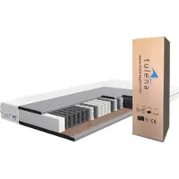 TULENA NOX Matratze 100 x 200 cm mit Taschenfederkern Federkernmatratze mittelhart , - Bezug waschbar - Basic , H3 / H4