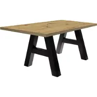 58 aufm Kessel Esszimmertisch Elia 8 180 x 90 x 75 Esstisch Schwarzstahl/Asteiche 13308-180