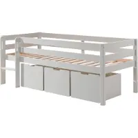 58 aufm Kessel Kojenbett Karolina 208x105x83 Kinderbett Massivholz Weiß