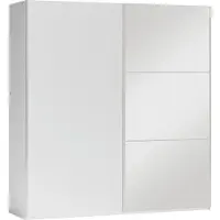AGMAT-FURNITURE Schwebetürenschrank Vago 120, 2 Türen Kleiderschrank mit 1 Spiegel, Moderne Garderobe, Schrank in Größe: 122 x 215 x 65 cm
