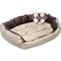 4myBaby GmbH Best For Pets Orthopädisches Hundebett 70x85cm mit Qualität Deluxe Cappuccino 5 Große Hundekissen Ortho-Medic VISCO Kissen