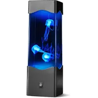 Kuny Quallen Lampe Lavalampe, Quallenlampe Schwebende Quallen Lampe Farbwechsel LED Jellyfish Lamp Quallen Aquarium Stimmungslampe Dekoration