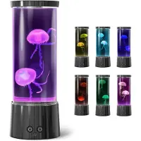 Kuny Quallen Lampe Lavalampe 17 Farben 4 Lichtmodi Jellyfish Lamp Fantasy LED Quallen Aquarium Lampe Runde Geschenke für Kinder Erwachsene Dekoration