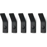 ModernClock 5 Stück - Wandkleiderhaken Metall massiv