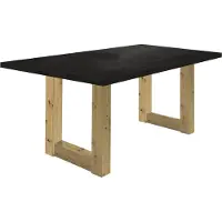 58 aufm Kessel Esszimmertisch Eila 2 180 x 90 x 75 Esstisch Asteiche/Schwarzstahl 13332-180