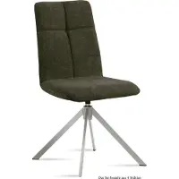 58 aufm Kessel Esszimmerstuhl drehbar (4er-Set) Dreddy 47x92x60 Edelstahl/Khaki