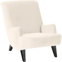 58 aufm Kessel Sessel Kajsa 71x80x101 Bezug Samtvelours Buche schwarz/creme