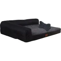 Raikou Hundebett Hundesofa Tierbett Anti Rutsch Schwarz Melange Gr. 100*80*9cm