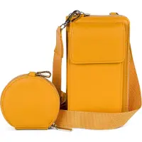 StyleBREAKER Damen Taschen Set 2-Teilig Mini Bag mit Handy Fach und RFID Schutz, Umhängetasche, Handytasche, Crossbag 02012385