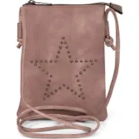 StyleBREAKER Mini Bag Umhängetasche mit Nieten in Stern Form, Schultertasche, Handtasche, Tasche, Damen 02012235