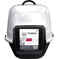 M PETS XXL Katzentoilette – 62 x 53 x 58 cm – Schwarz und Weiß