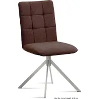 58 aufm Kessel Esszimmerstuhl (8er-Set) Dorise 47x91x60 Edelstahl/Braun