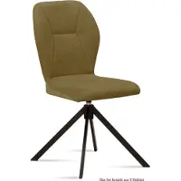58 aufm Kessel Esszimmerstuhl drehbar (8er-Set) Denyse 51x92x60 Schwarz/Olivgrün