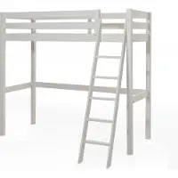 58 aufm Kessel Hochbett Katharyn 209x165x190 Kinderbett Massivholz Weiß