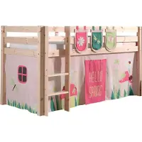 58 aufm Kessel Kinderbett Karolina 210x114x106 Massivholz Natur Textilset Spring 3