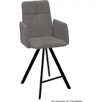 58 aufm Kessel Thekenstuhl drehbar (2er-Set) Despina 52x109x60 Schwarz/Grau
