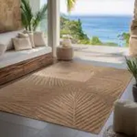 Carpettex Indoor Outdoor Teppich wetterfest, robust, Modern Boho Design, Küche, Terrasse, Garten, Balkon, Größe: 280 x 370 cm, Farbe: Braun-3