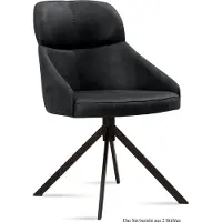 58 aufm Kessel Esszimmerstuhl (2er-Set) Deanna 52x82x63 Schwarz/Anthrazit