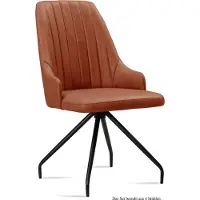 58 aufm Kessel Esszimmerstuhl (6er-Set) Dilara 52x91x60 Schwarz/Cognac