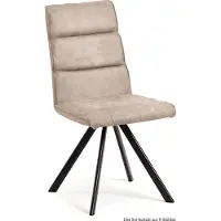 58 aufm Kessel Esszimmerstuhl drehbar (8er-Set) Dessa 47x92x60 Schwarz/Natur