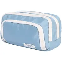 JORMFTTE Federmäppchen Mäppchen Federmappe groß mit 3 Fächern Federtasche Mädchen Jungen Teenager Pencil Case Schlamppermäppchen für Schule Büro（Blau）