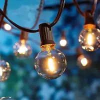 LUMILED LED Lichterkette Garten Girlande Dimmbar 15,2M 30x LED 230V G45 30er Birnen Warmweiß 3000K Gartenbeleuchtung IP44 Spritzwasserdicht Wetterfest