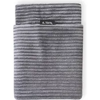 4L Textil MOLLY Hundekissen flauschig Cord Hundebett Grosse Hunde mit Bezug und Reißverschluss kuscheliges Hundekissen waschbar (Ersatzbezug, 100x80 cm, Graphit (Stripes)