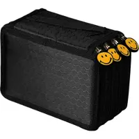 Odsellingaaa Federmäppchen 4 Fach Federmappe Federtasche 72 Stift Federschachtel Federkästchen Federpennal (Schwarz)