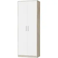 SMARTBett GmbH SMARTBett Schrank Kleiderschrank Aktenschrank 80 cm Eiche Sonoma/Weiss