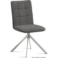 58 aufm Kessel Esszimmerstuhl (2er-Set) Dorise 47x91x60 Edelstahl/Grau