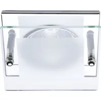 C-Light LED Spot 4-Eck mit Glas chrom glänzend 12 V - 3 W (HL) warmweiss