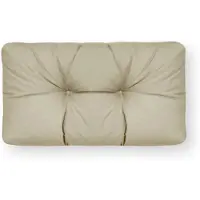 4L Textil Palettenkissen waschbar Palettenauflagen Europaletten Sitzkissen Rückenlehne wetterfest (Eckkissen 60x40 cm, Beige Uv-beständig)