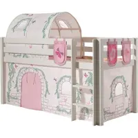 58 aufm Kessel Kinderbett Karolina 210x114x106 Massivholz Weiß Textilset Burg 4