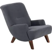 58 aufm Kessel Sessel Kajsa 71x80x101 Bezug Veloursstoff Buche nussbaum/anthrazit