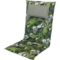 DiscountDeal24 LILENO HOME Gartenstuhl Auflagen als [2er Set - Hochlehner] in Dschungel Grün - bequeme Liegen als Sitzauflagen für Gartenmöbel - Stuhlkissen für Gartenstühle und Klappstühle MAR
