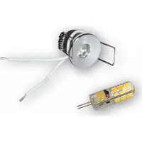 C-Light 10er Set 2W-140LM G4 LED Sternchen 30mm chrom glänzend (inkl. SCH-30W Trafo)