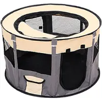 JORMFTTE Puppy Foldable Pet Laufstall Hund Portable Kennel Zelt für Hund Katze Kaninchen für Indoor & Outdoor Travel Use（grau）