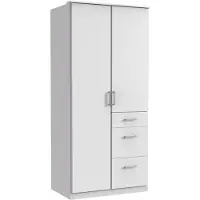 Wimex Möbel Kleiderschrank Click in Weiß - Kleiderschrank 91 cm Breite ohne Spiegel